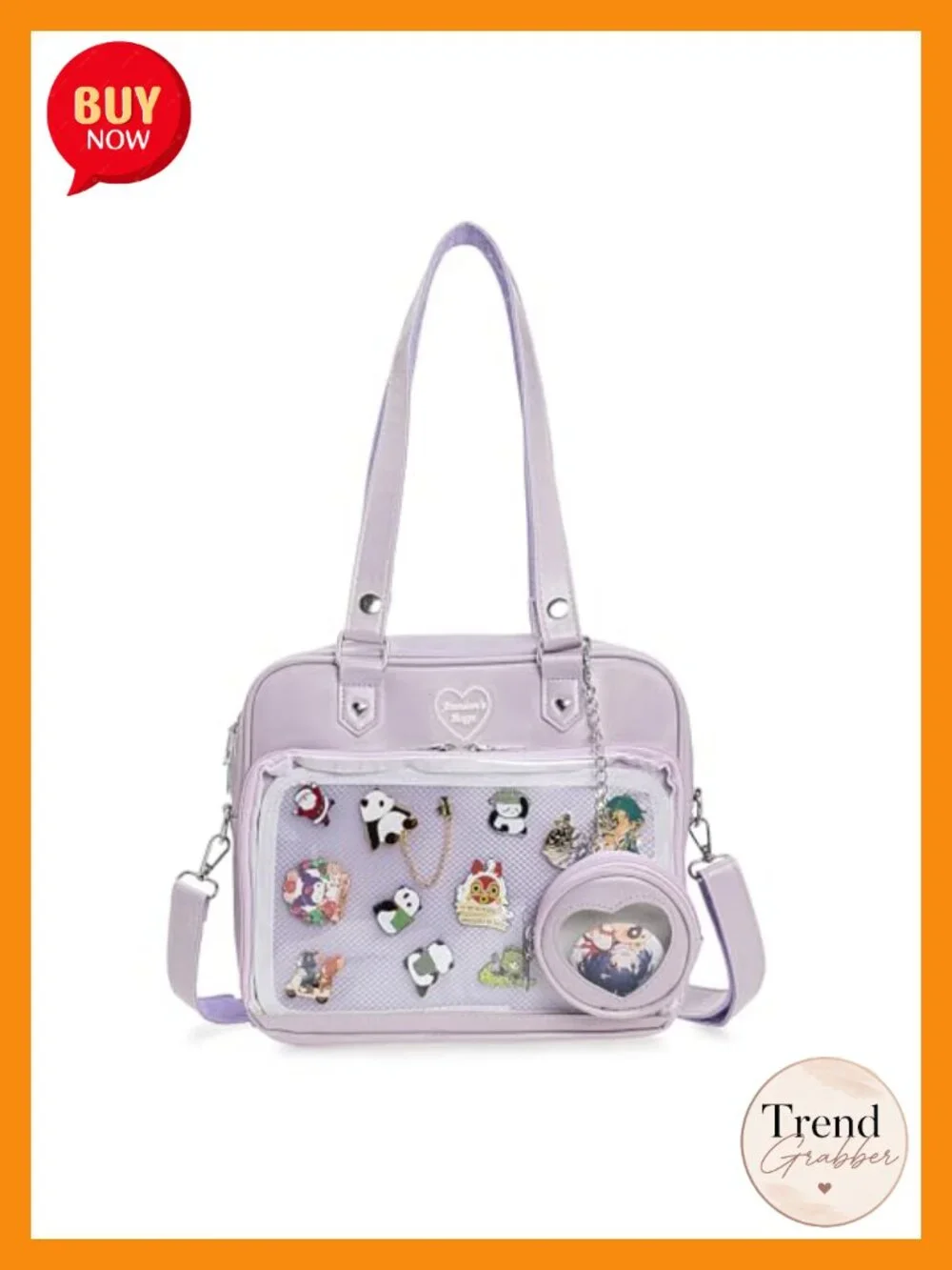 Kawaii Ita Bag Crossbody Shoulder Backpack with Display Window PU Leather